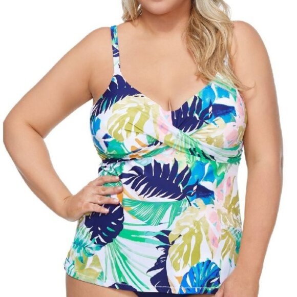 Host Pick Raisins Curve Palm Springs Aries Tankini Swim Top - Picture 1 of 9